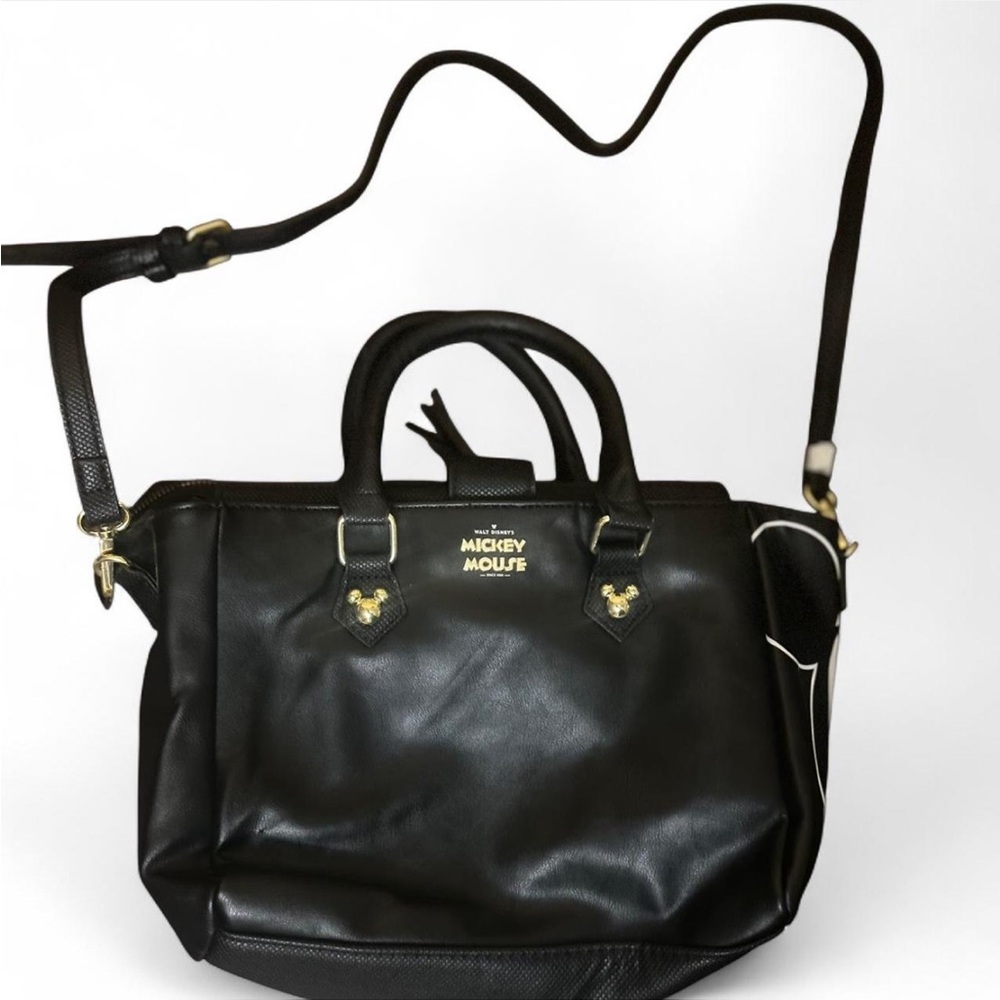 Vintage Black Disney Mickey Mouse bag with gold accents